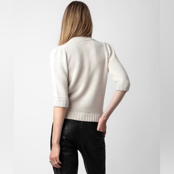 NWT Zadig & Voltaire Betsy Cardigan in Ecru, size small - Picture 5 of 14